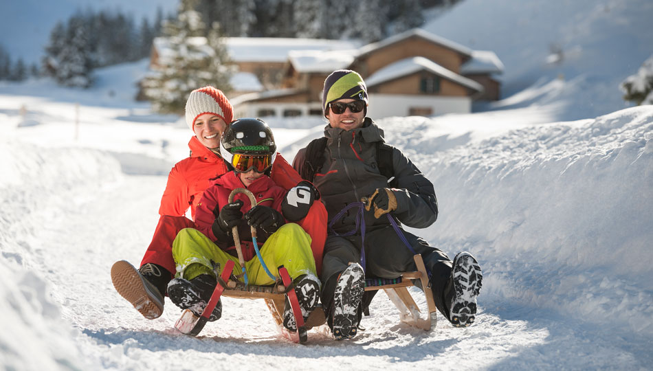 Rodeln mit der ganzen Familie im Stubaital